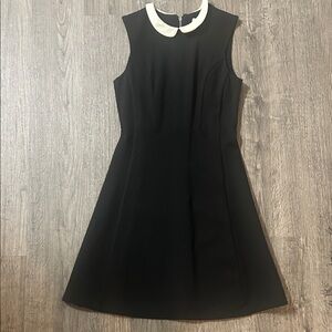 Reserved Black Dress with Cream Collar